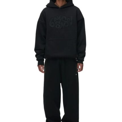 6PM DOUBLE LAYER PLAY HOODIE BLACK