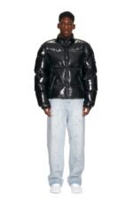 6PM DOWN JACKET BLACK SHINY