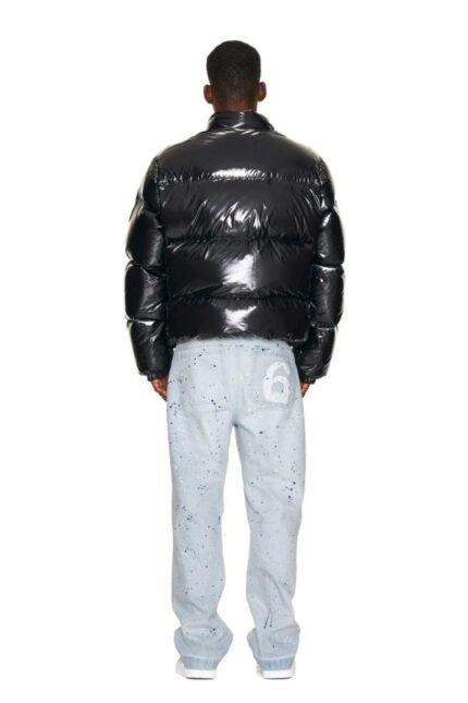6PM DOWN JACKET BLACK SHINY