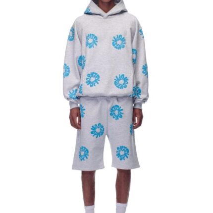 6PM FLOWER HOODIE GREY