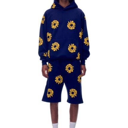 6PM FLOWER HOODIE NAVY