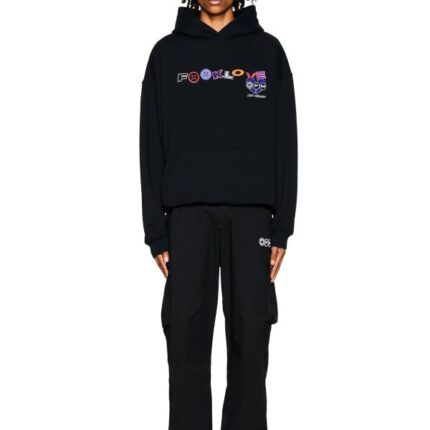 6PM FUCK LOVE HOODIE BLACK