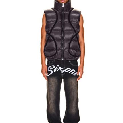 6PM LABEL VEST BLACK