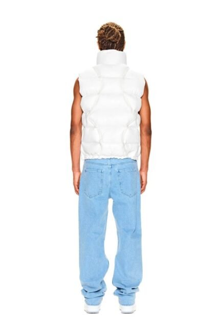 6PM LABEL VEST WHITE JACKET