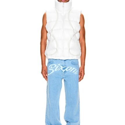 6PM LABEL VEST WHITE JACKET