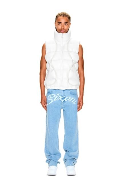 6PM LABEL VEST WHITE JACKET