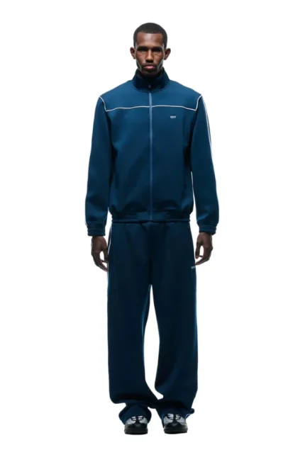 6PM NEOPRENE TRACK JACKET NAVY