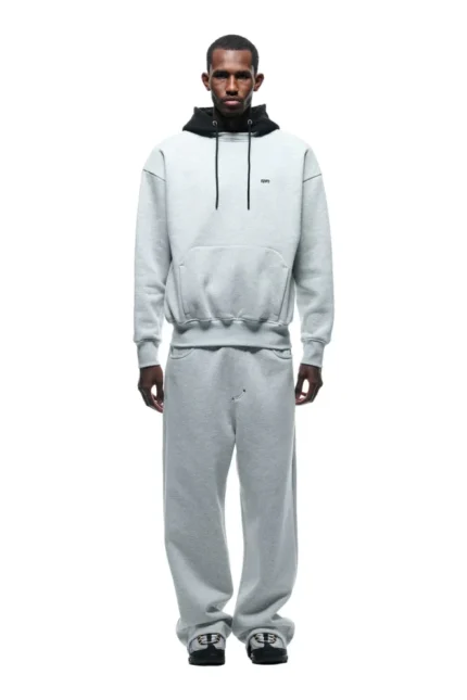 6PM crewneck hoodie grey-black