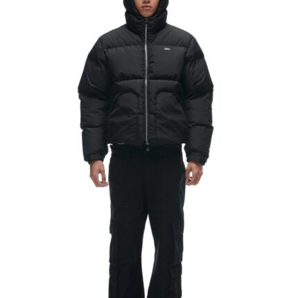 6PM puffer jacket black