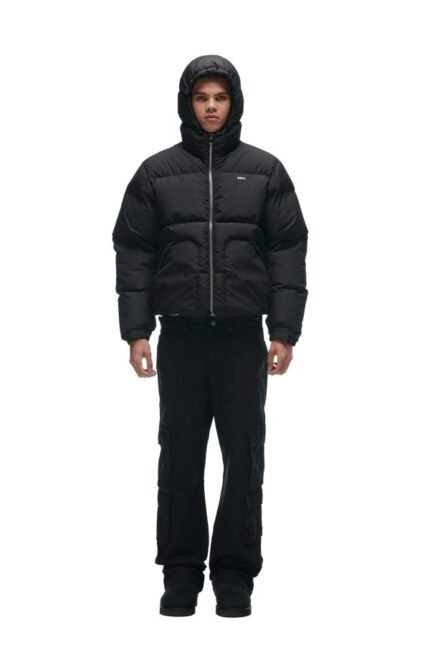 6PM puffer jacket black
