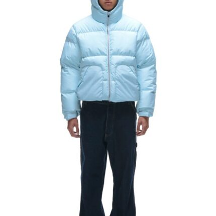 6PM puffer jacket ice blue