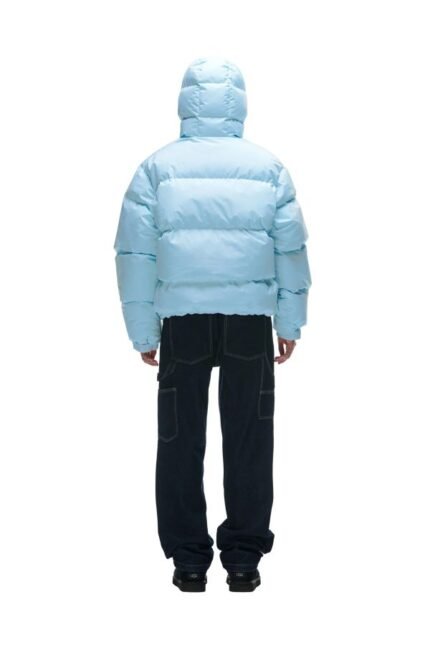 6PM puffer jacket ice blue