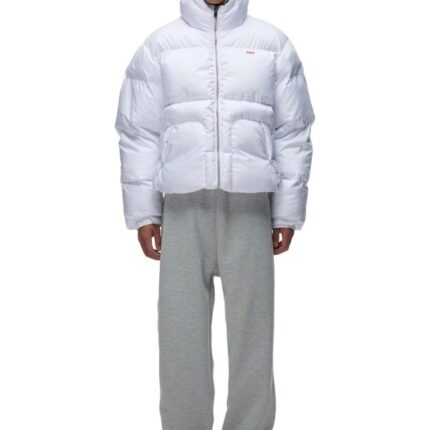 6PM puffer jacket white