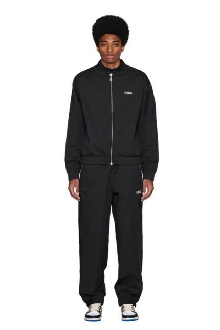 6PM track jacket new black