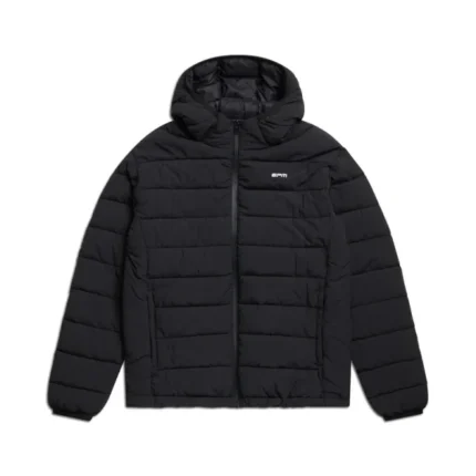 Light puffer jacket black