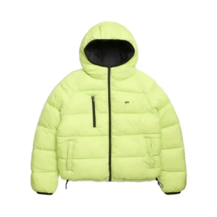Reversible puffer jacket black