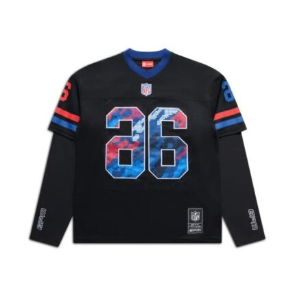 6PM Season NFL Layered Mesh Longsleeve Black